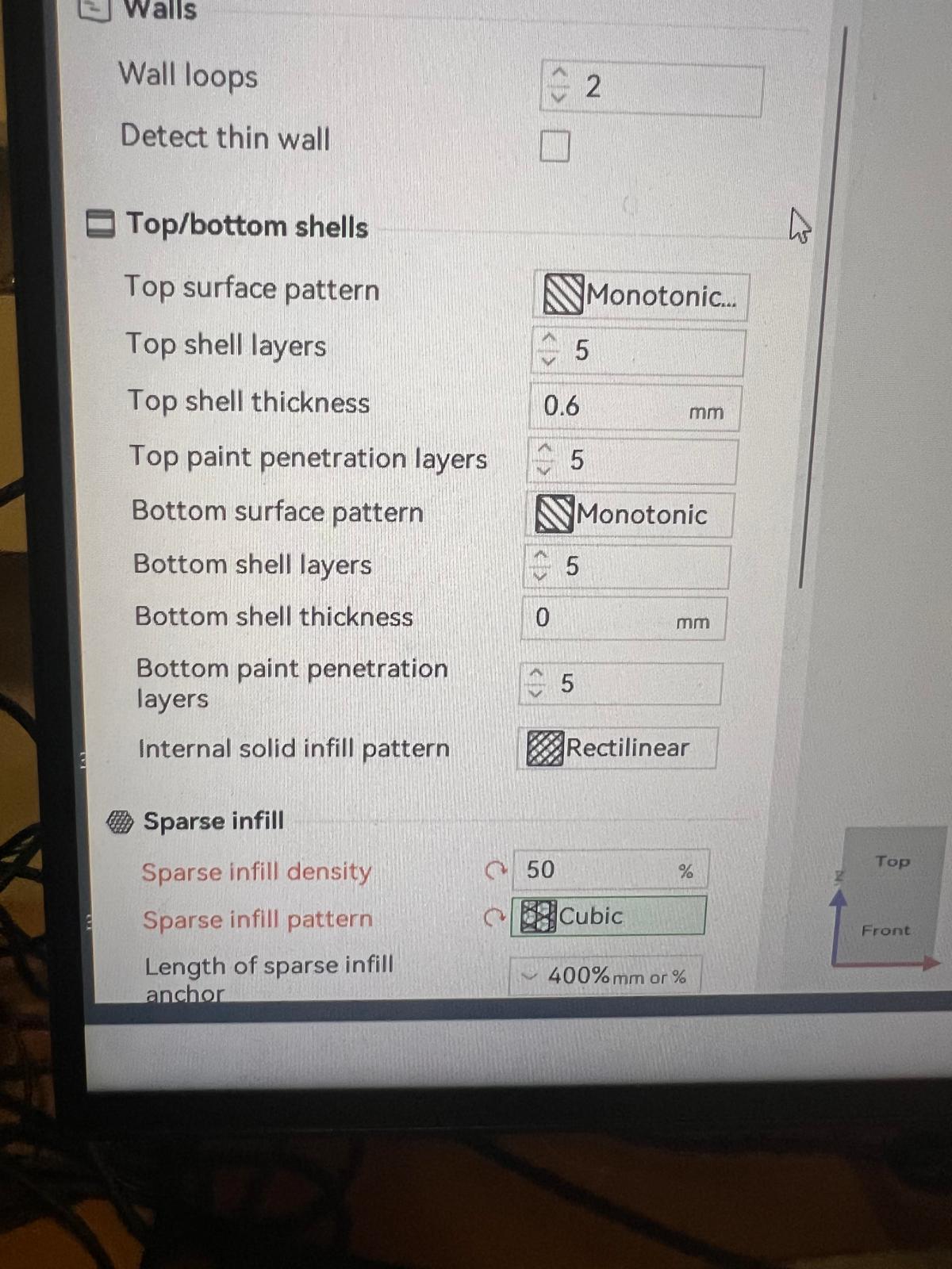 Bambu slice settings 2
